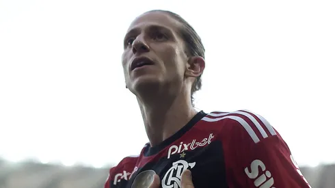 Filipe Luis se aposentou no Flamengo. Foto: Alexandre Loureiro/AGIF