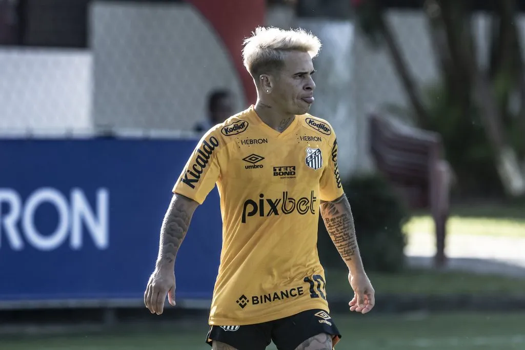Soteldo também foi elogiado por Augusto Melo. Foto: Ivan Storti- Santos FC