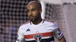 Lucas Moura jogador do São Paulo durante partida pelo Brasileiro