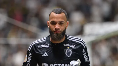 Everson goleiro do Atletico-MG durante partida contra o Cuiaba no estadio Arena MRV pelo campeonato Brasileiro A 2023. Foto: Alessandra Torres/AGIF