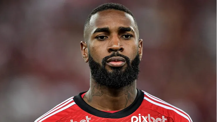 Gerson jogador do Flamengo durante partida pelo Brasileiro