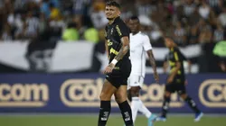 RIO DE JANEIRO, BRAZIL - DECEMBER 3: Tiquinho Soares of Botafogo reacts during the match between Botafogo and Cruzeiro as part of Brasileirao 2023 at Estadio Olimpico Nilton Santos on December 3, 2023 in Rio de Janeiro, Brazil. (Photo by Wagner Meier/Getty Images)