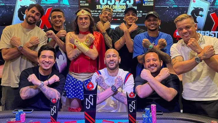Os amigos de Neymar fizeram "a festa" no poker