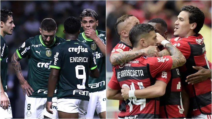 Palmeiras e Flamengo. Foto: Agif