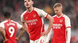 Declan Rice é uma das armas do Arsenal contra o Bayern de Munique (Photo by Julian Finney/Getty Images)