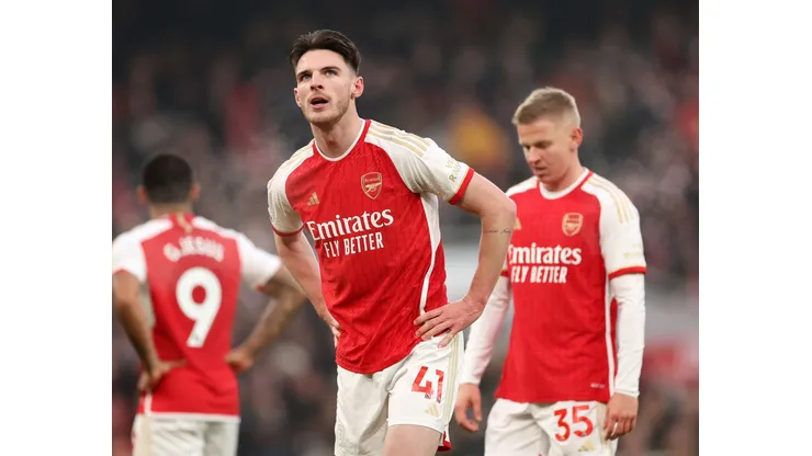 Declan Rice é uma das armas do Arsenal contra o Bayern de Munique (Photo by Julian Finney/Getty Images)