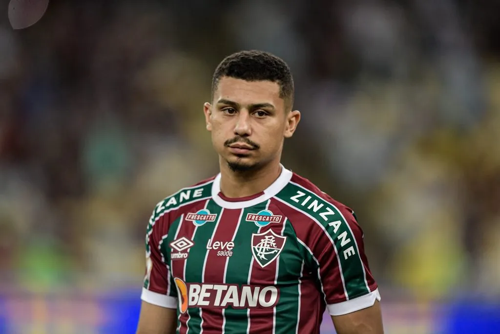 Andre jogador do Fluminense durante partida contra o Coritiba no estadio Maracana pelo campeonato Brasileiro A 2023. Thiago Ribeiro/AGIF