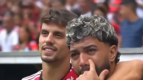 Gabigol emociona a torcida do Flamengo. Foto: Reprodução/Twitter