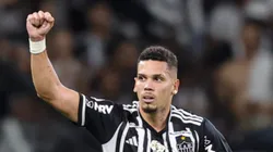 Paulinho jogador do Atletico-MG comemora seu gol durante partida contra o Sao Paulo no estadio Mineirao pelo campeonato Brasileiro A 2023. Gilson Lobo/AGIF