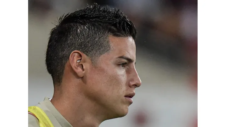James RodrÍguez, meia do São Paulo e da Colômbia, durante partida contra o Flamengo no estadio Maracana pelo campeonato Brasileiro A 2023. Foto: Thiago Ribeiro/AGIF