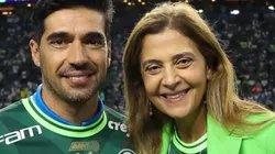Abel, treinador do Palmeiras,e Leila, presidente - Foto: Cesar Greco/Palmeiras