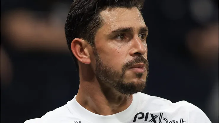 Giuliano jogador do Corinthians durante partida contra o Argentinos Juniors no estadio Arena Corinthians pelo campeonato Libertadores 2023. Foto: Marcello Zambrana/AGIF