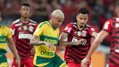 Deyverson jogador do Cuiabá durante partida contra o Flamengo no estadio Arena Pantanal pelo campeonato Brasileiro A 2023. Foto: Gil Gomes/AGIF
