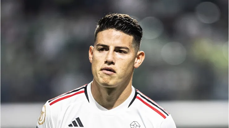 James Rodriguez com a camisa do SPFC. Abner Dourado/AGIF
