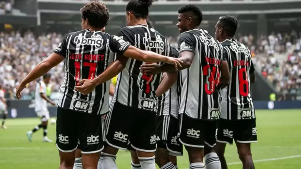 Foto: Fernando Moreno/AGIF – Jogadores do Atlético-MG comemoram gol contra o Democrata-GV