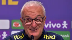 Dorival na coletiva de apresentação. Foto: Staff Images / CBF