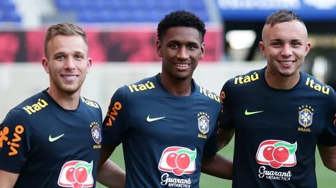 Arthur, Tetê e Everton Cebolinha Foto: Lucas Figueiredo / CBF / Divulgação /