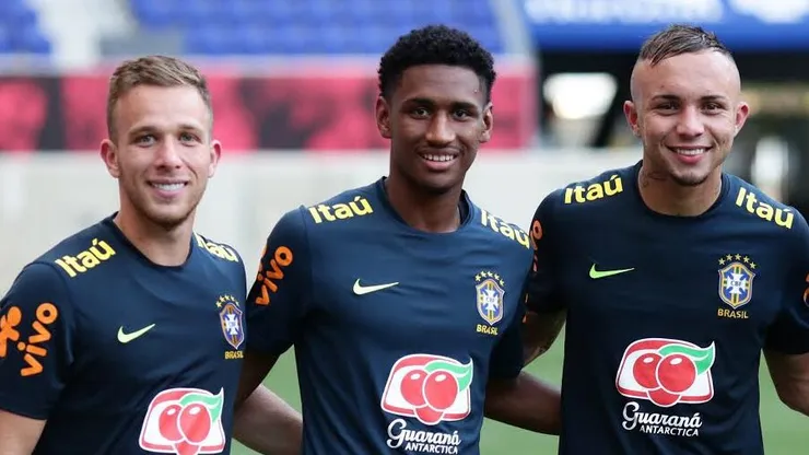 Arthur, Tetê e Everton Cebolinha Foto: Lucas Figueiredo / CBF / Divulgação /
