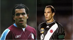 Tévez e Edmundo . Foto: Shaun Botterill /Allsport/Getty Images