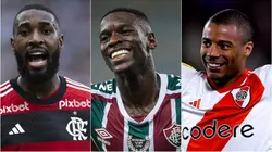 Gerson, Luiz Henrique e De La Cruz. Foto: Agif; Getty Images