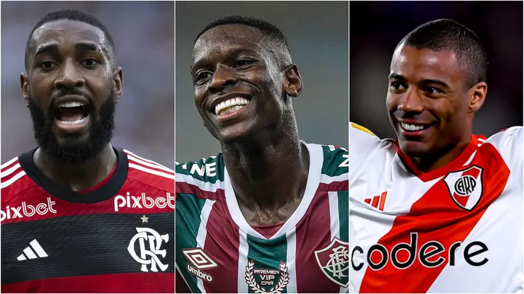Gerson, Luiz Henrique e De La Cruz. Foto: Agif; Getty Images
