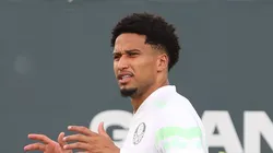 Murilo durante treino na Academia de Futebol. Foto: Fabio Menotti/Palmeiras