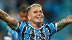 Foto: Lucas Uebel/Grêmio FBPA - Soteldo comemorando pelo Grêmio em partida no Campeonato Gaúcho