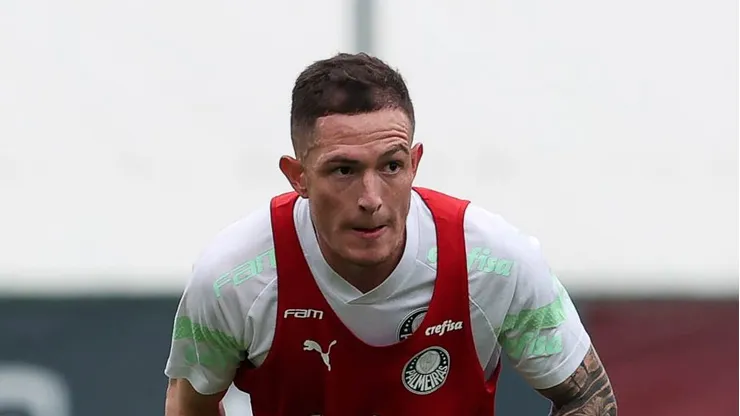Aníbal Moreno durante treinamento. Foto: Cesar Greco/Palmeiras