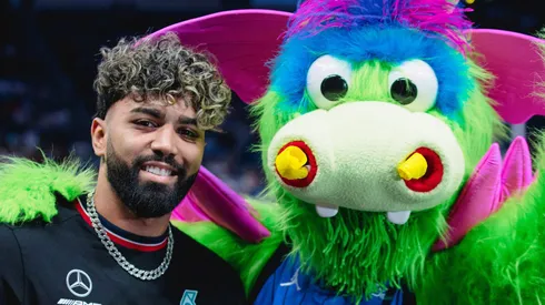 Gabigol: um dos brasileiros presentes no jogo do Orlando Magic (Foto: Twitter / Orlando Magic)
