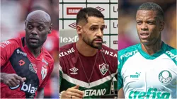 Vagner Love, Renato Augusto e Caio Paulista. Foto: Agif; Fluminense/Divulgaçaõ.