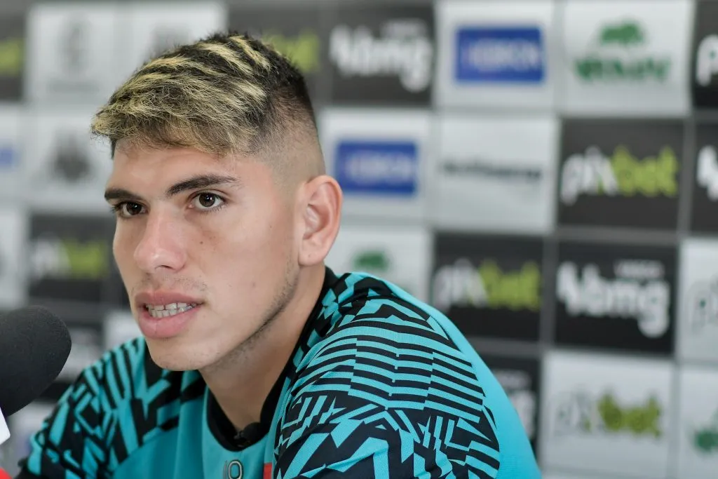 Palacios ex-jogador do Vasco durante em coletiva de imprensa antes do treino da equipe realizado no CT Moacyr Barbosa. Foto: Thiago Ribeiro/AGIF