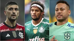 Arrascaeta, Scarpa e Neymar. Fotos: Agif