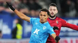 Lázaro em ação contra o Osasuna. Foto: Juan Manuel Serrano Arce/Getty Images.