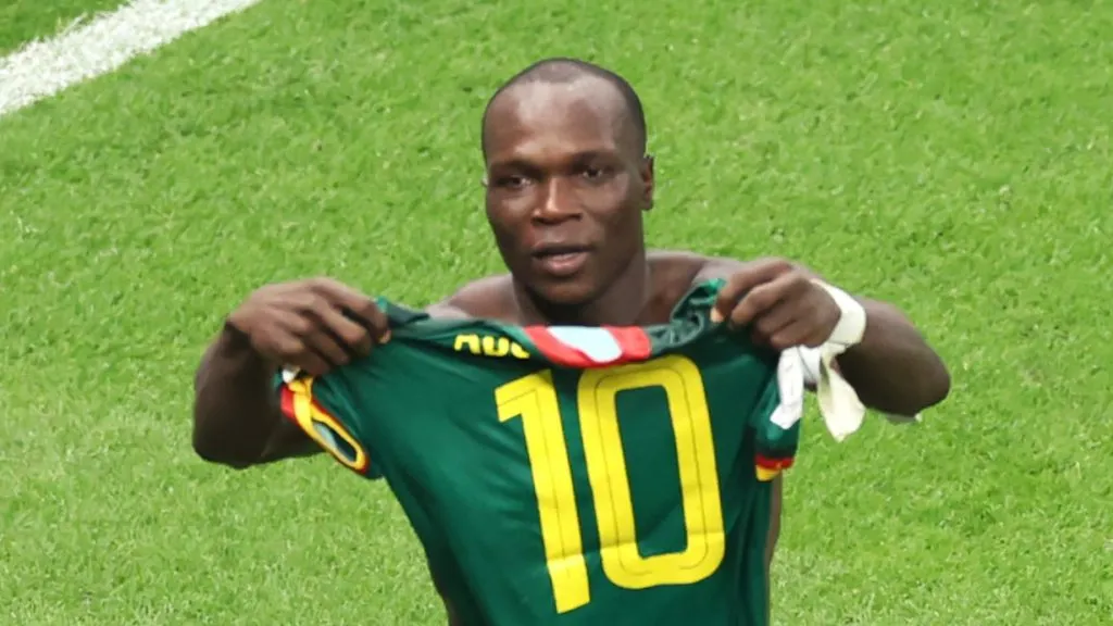 Vincent Aboubakar, atuando pela Seleção Camaronesa