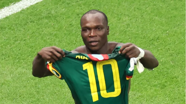 Vincent Aboubakar, atuando pela Seleção Camaronesa - Foto: Tim Nwachukwu/Getty Images