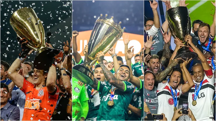 Campeões Paulistas_ Corinthians, Palmeiras e São Paulo. Foto: Marcello Zambrana/AGIF