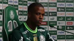 Caio Paulista durante sua apresentação. Foto: Cesar Greco/Palmeiras