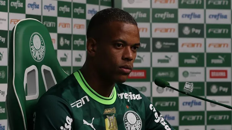 Caio Paulista durante sua apresentação. Foto: Cesar Greco/Palmeiras