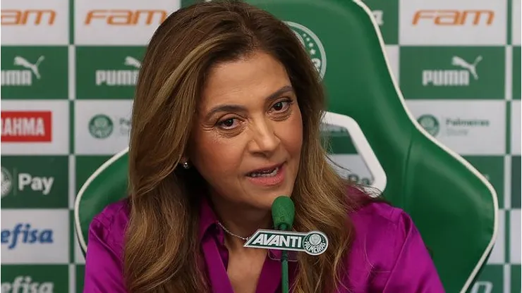 Leila concede entrevista e torcida do Palmeiras desaprova 'ironia'. Foto: César Greco/Palmeiras/by Canon)