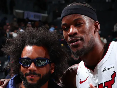 Ídolo do Fluminense e do Real Madrid, Marcelo assiste jogo da NBA e 'tieta' Butler