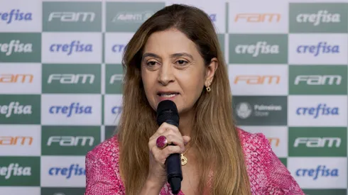 Leila Pereira concedeu entrevista no Palmeiras e falou sobre aumentar o patrocínio - Foto: Ettore Chiereguini/AGIF