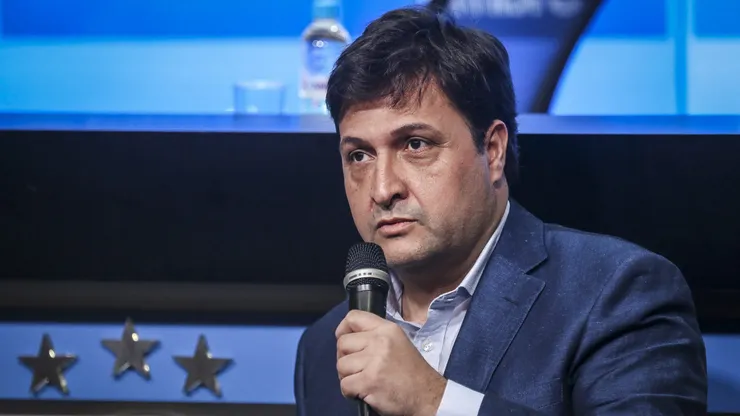 Alberto Guerra presidente do Gremio durante em coletiva de imprensa realizada no Arena do Grêmio. Foto: Fernando Alves/AGIF