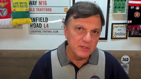 Mauro Cezar comentando sobre futebol em seu canal no YouTube. Foto: YouTube / Canal Mauro Cezar