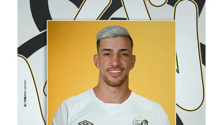 Pedrinho anunciado no Santos - Foto: Twitter oficial do Santos