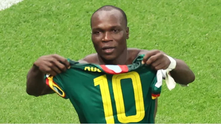 Aboubakar, pela Seleção Camaronesa, na Copa do Mundo- Foto: Tim Nwachukwu/Getty Images