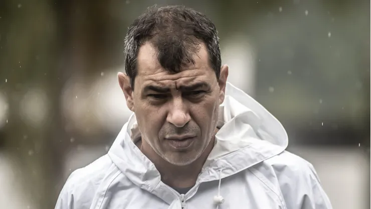 Fábio Carille durante sua primeira passagem na Vila. Foto: Ivan Storti / Santos FC.