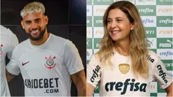 Patrocinadores máster do Corinthians e Palmeiras. Foto: Jozzu/ Corinthians; Divulgação/Palmeiras