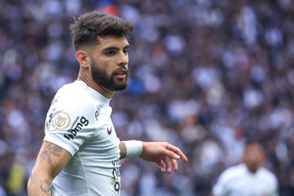 SP – SAO PAULO – 13/08/2023 – BRASILEIRO A 2023, CORINTHIANS X CORITIBA – Yuri Alberto jogador do Corinthians durante partida contra o Coritiba no estadio Arena Corinthians pelo campeonato Brasileiro A 2023. Foto: Marcello Zambrana/AGIF