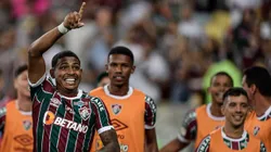 John Kennedy jogador do Fluminense comemora seu gol durante partida contra o Coritiba no estadio Maracana pelo campeonato Brasileiro A 2023. Foto: Thiago Ribeiro/AGIF