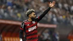 Gabigol, jogador do Flamengo durante partida. Foto: Ricardo Moreira/Getty Images.